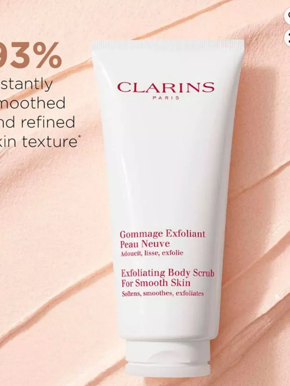 NEW Clarins Exfoliating Body Scrub For Smooth Skin